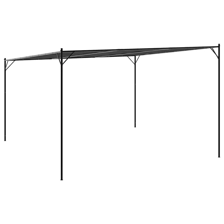 Belvédère anthracite 4x4 m 180 g/m² tissu et acier - 6