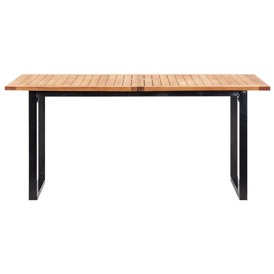 Mobilier d'extérieur 7 pcs résine tressée et bois d'acacia gris - 3