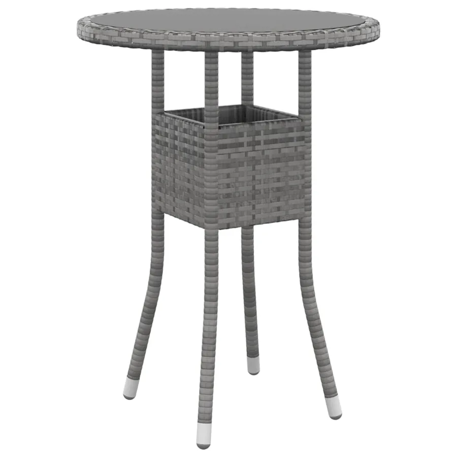 Ensemble à manger de jardin 3 pcs Résine tressée Gris - 3