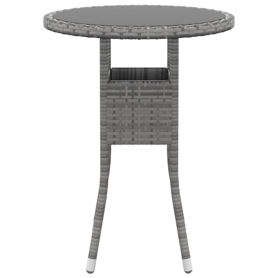 Ensemble à manger de jardin 3 pcs Résine tressée Gris - 4