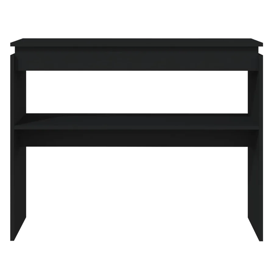 Table console noir 102x30x80 cm bois d'ingénierie - 3
