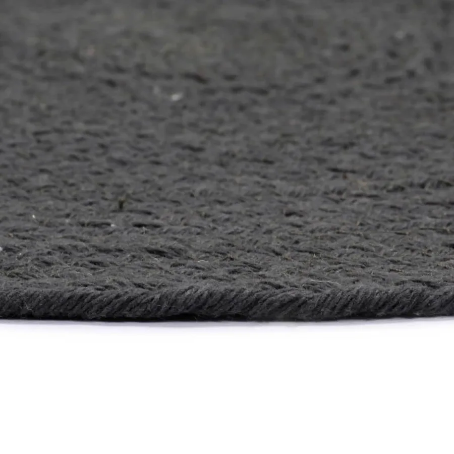 Napperons 6 pcs Gris foncé Plain 38 cm Rond Coton - 4
