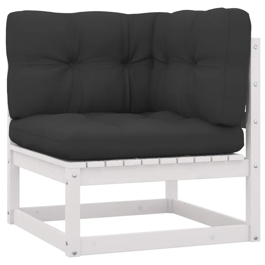 Salon de jardin 5 pcs avec coussins Bois de pin massif - 4