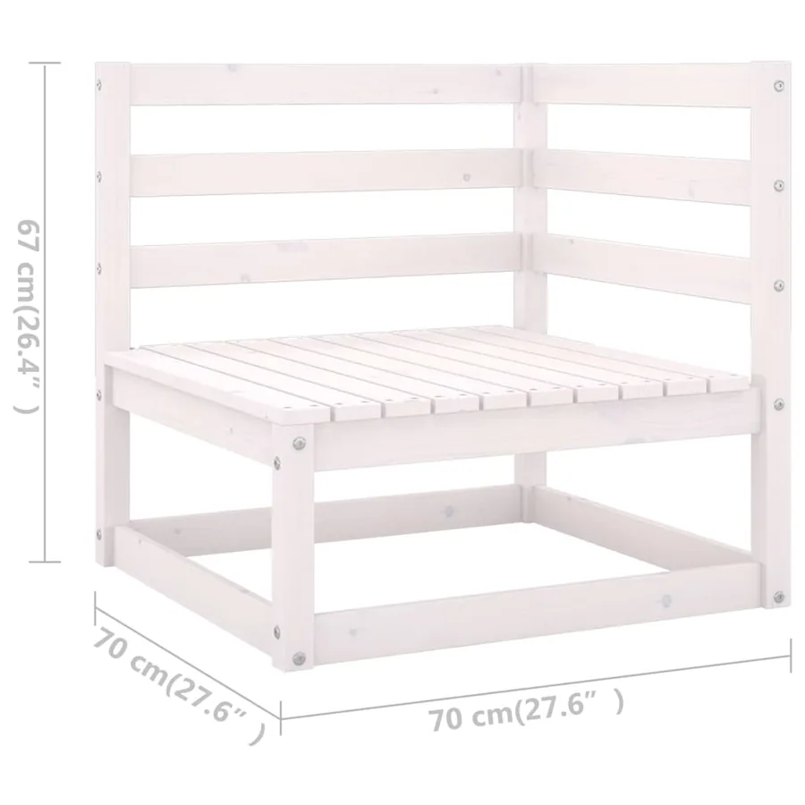 Salon de jardin 5 pcs avec coussins Bois de pin massif - 8
