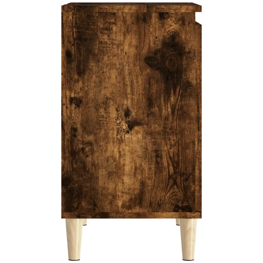 Meuble d'évier chêne fumé 58x33x60 cm bois d'ingénierie - 8
