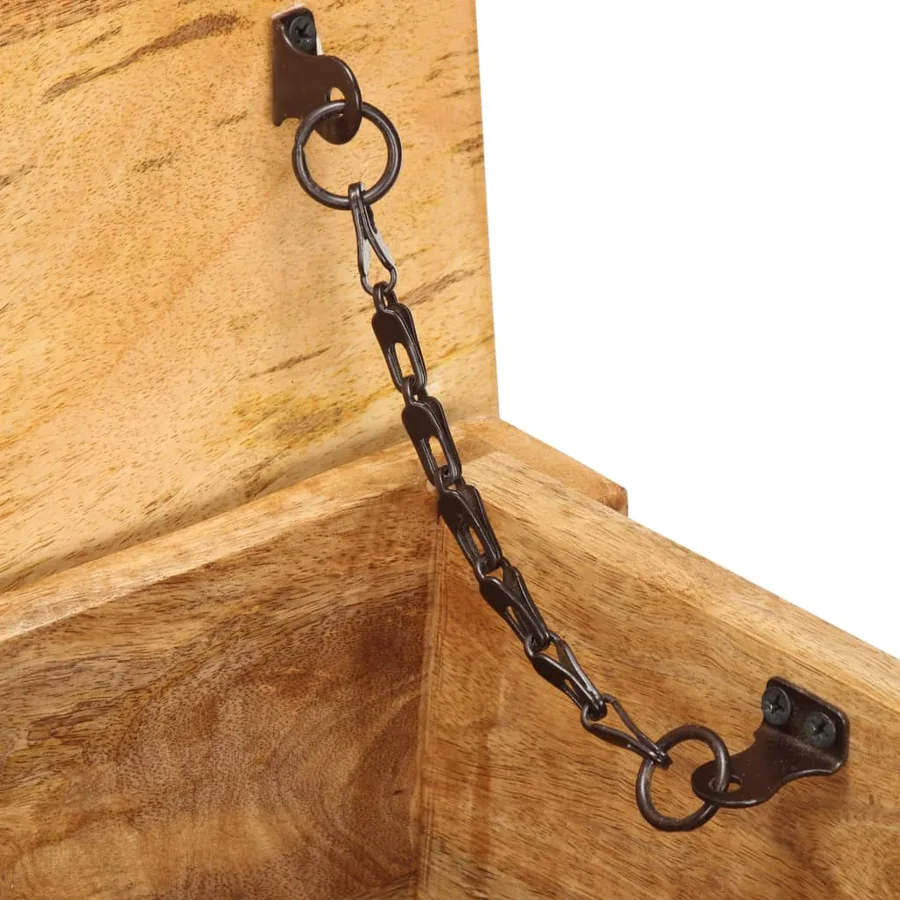 Boîte de rangement 99x35x48 cm Bois de manguier solide - 6