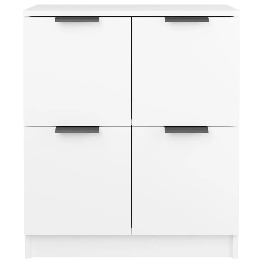 Buffets 2 pcs blanc 60x30x70 cm Bois d'ingénierie - 4