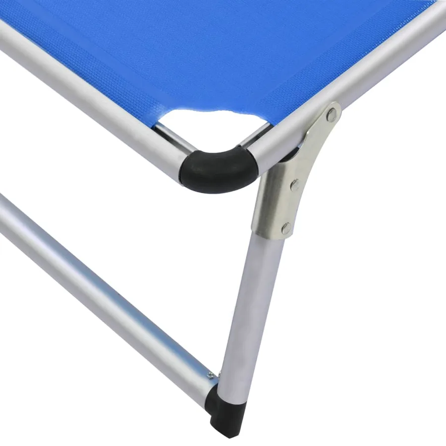 Chaise longue pliable avec toit Aluminium et textilène Noir - 19