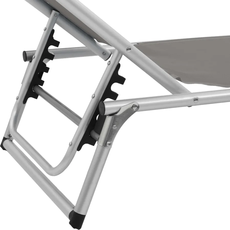 Chaise longue pliable avec toit Aluminium et textilène Noir - 38