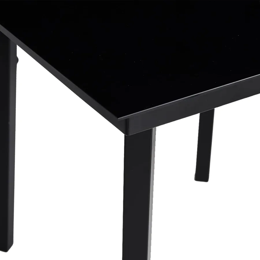 Ensemble à manger de jardin 5 pcs Noir Rotin PVC - 9