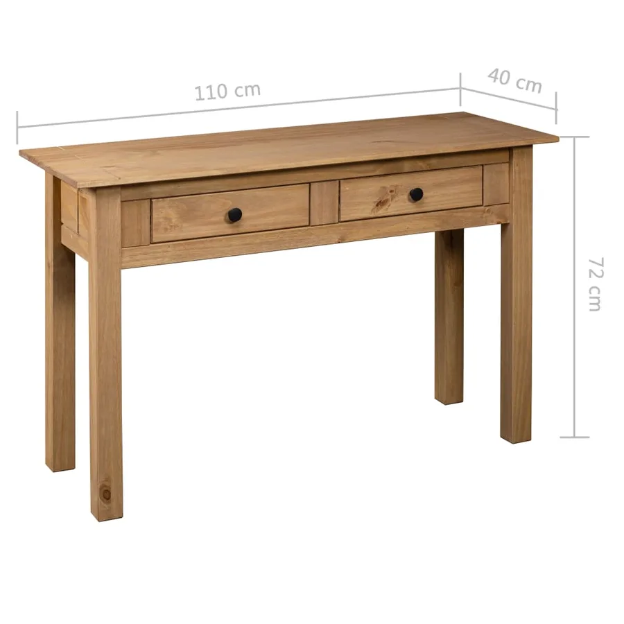 Table console 110x40x72 cm Pin solide Gamme Panama - 9
