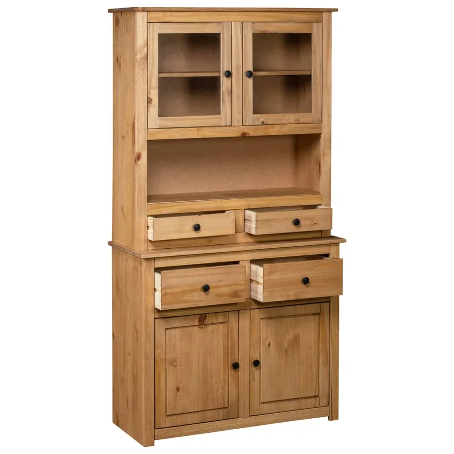 Buffet haut 93x40,5x180 cm Pin Gamme Panama - 2