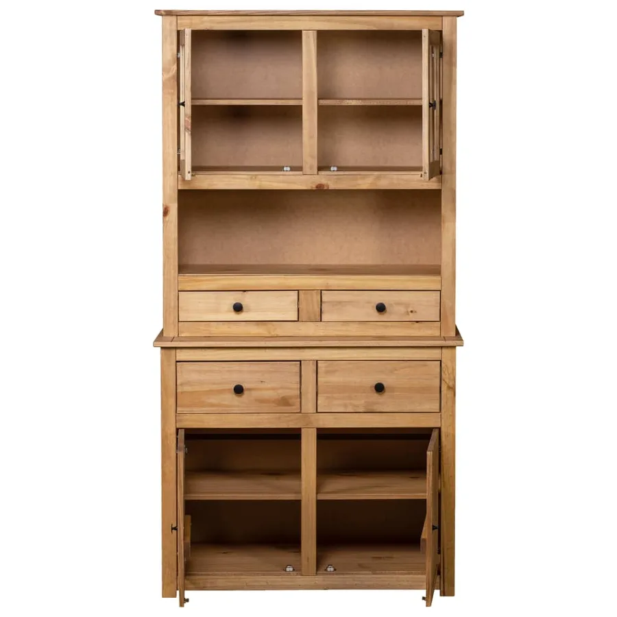 Buffet haut 93x40,5x180 cm Pin Gamme Panama - 4
