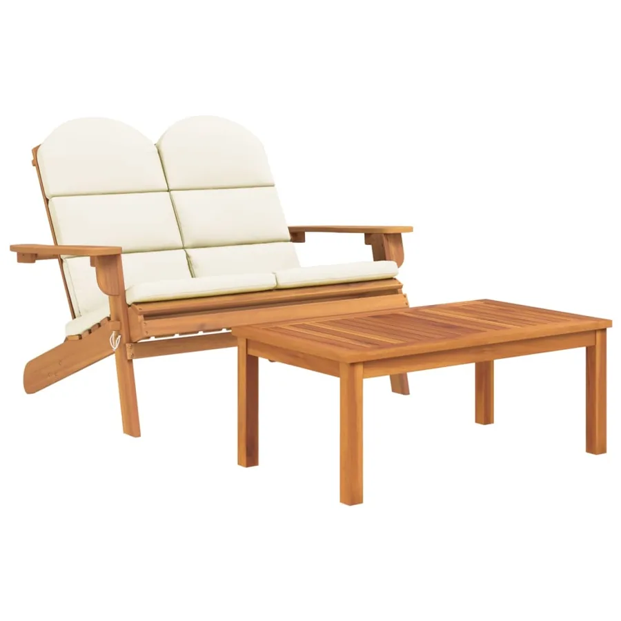 Ensemble de salon de jardin Adirondack 5 pcs bois acacia solide - 4