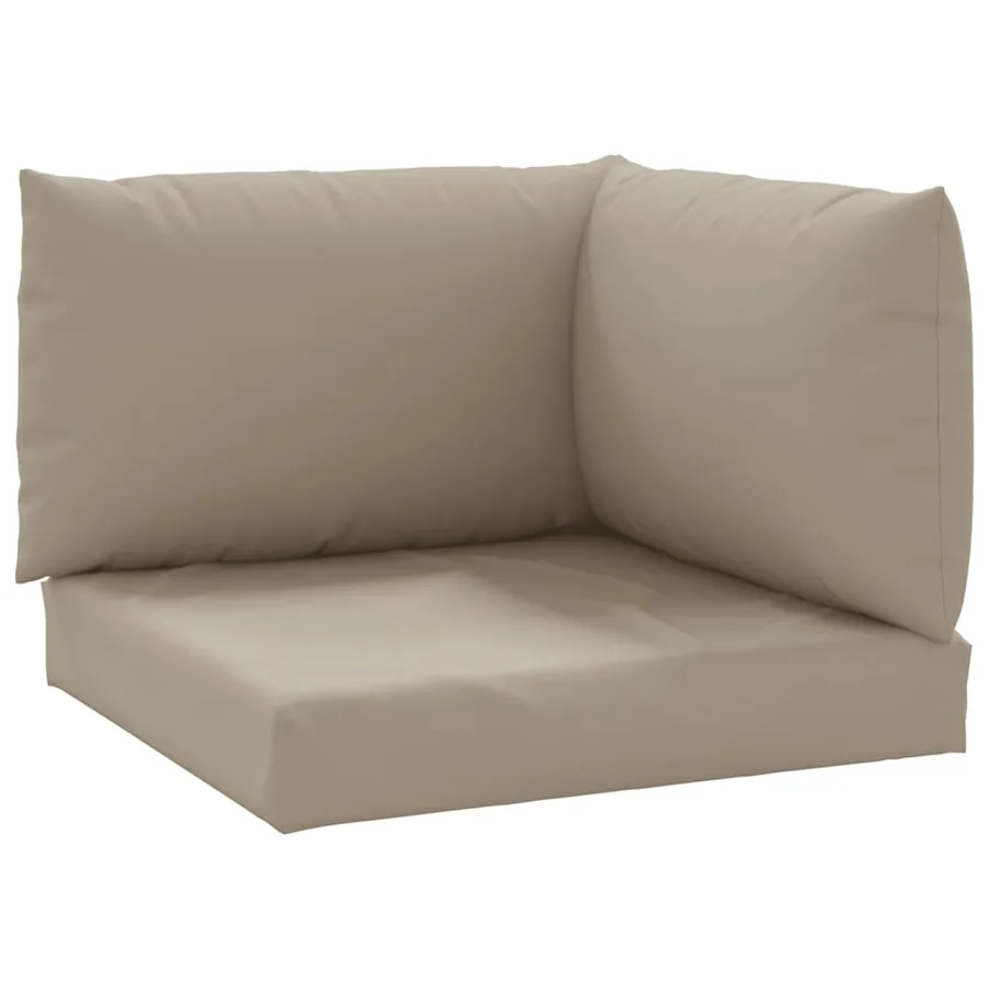 Coussins de palette lot de 3 taupe tissu oxford - 2