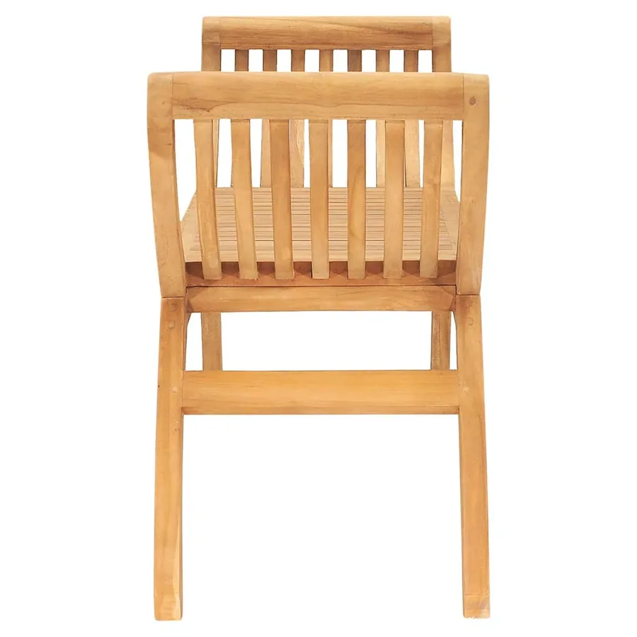 Banc de jardin 126 cm Bois de teck solide - 4