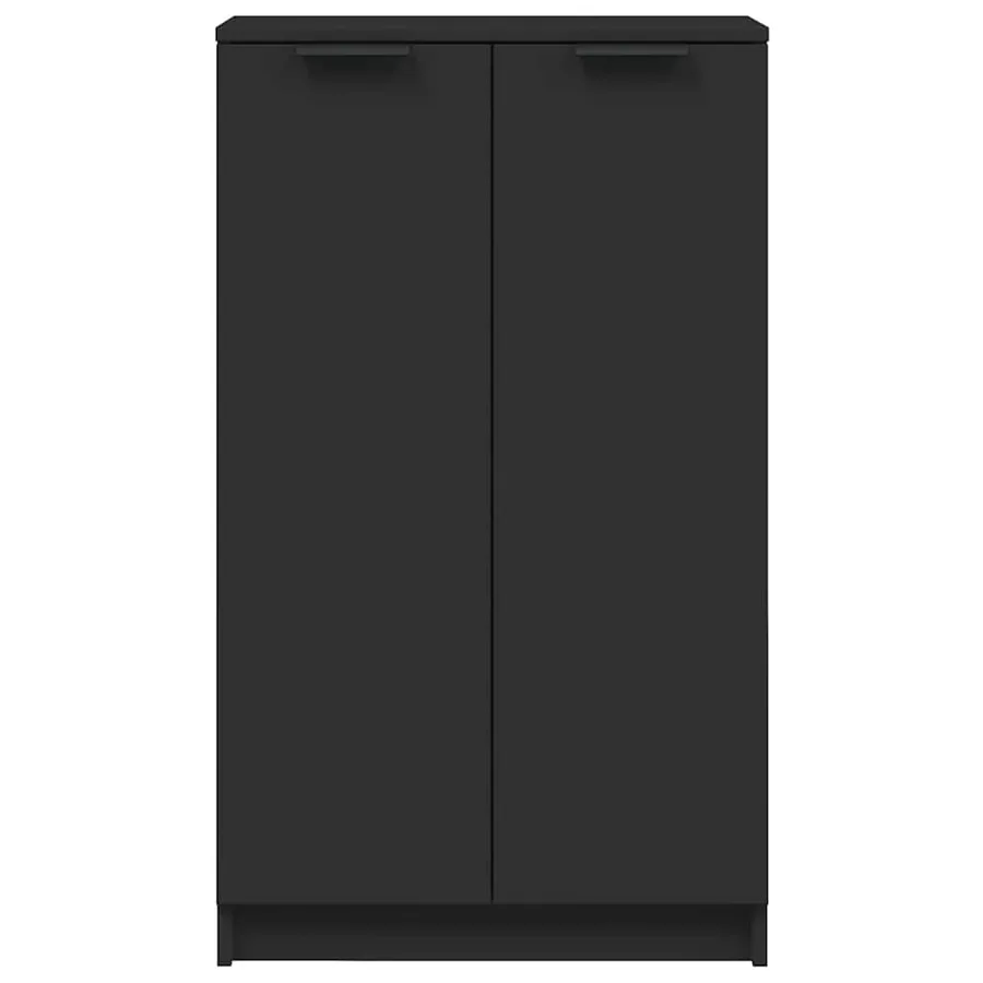 Armoire à chaussures noir 59x35x100 cm bois d'ingénierie - 4