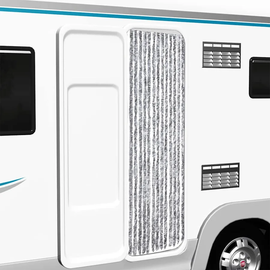 Moustiquaire Blanc et gris 56x185 cm Chenille