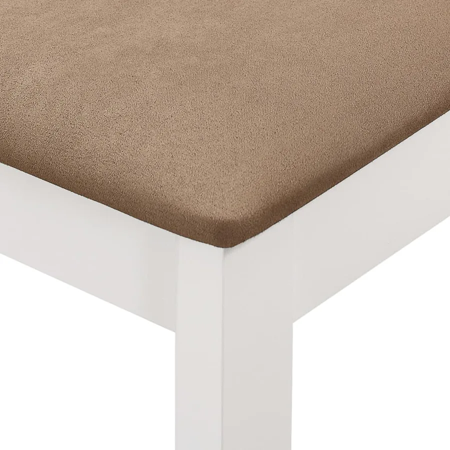 Chaises à manger avec coussins lot de 6 blanc bois solide - 6