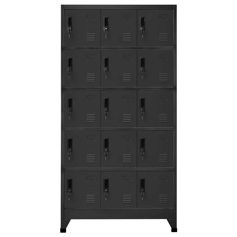 Armoire à casiers Anthracite 90x40x180 cm Acier - 2