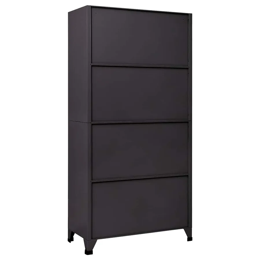 Armoire à casiers Anthracite 90x40x180 cm Acier - 5