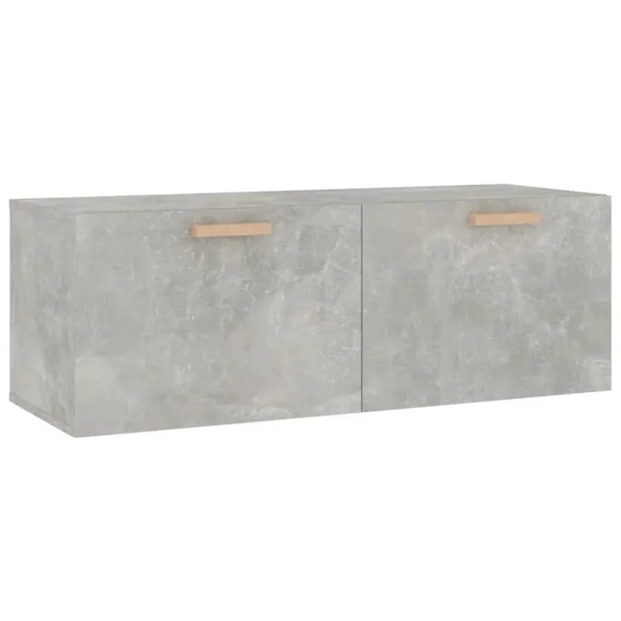 Armoire murale Gris béton 100x36,5x35 cm Bois d'ingénierie - 2