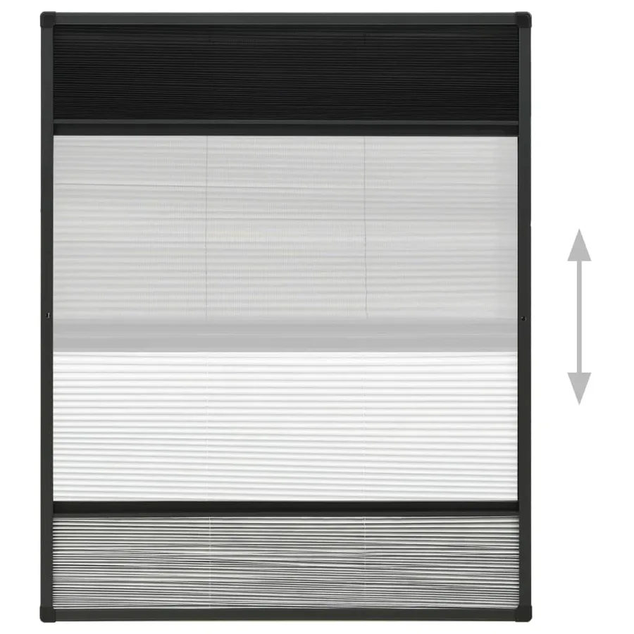 Moustiquaire plissée pour fenêtre Aluminium 60x80cm avec auvent - 4