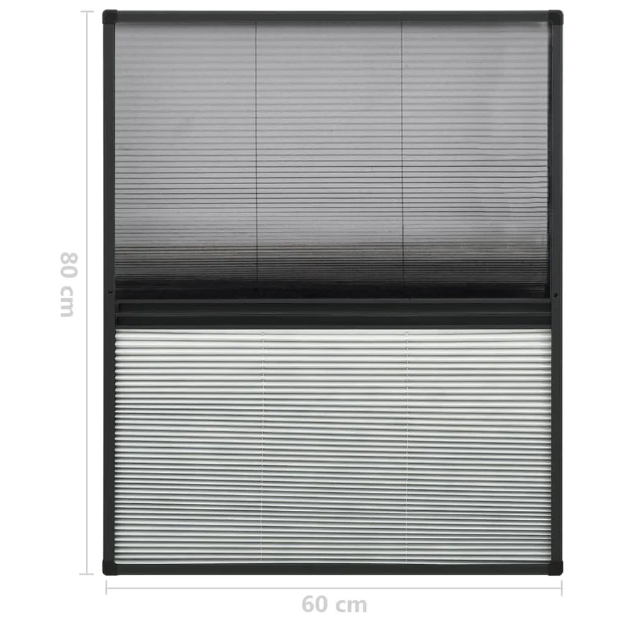 Moustiquaire plissée pour fenêtre Aluminium 60x80cm avec auvent - 7