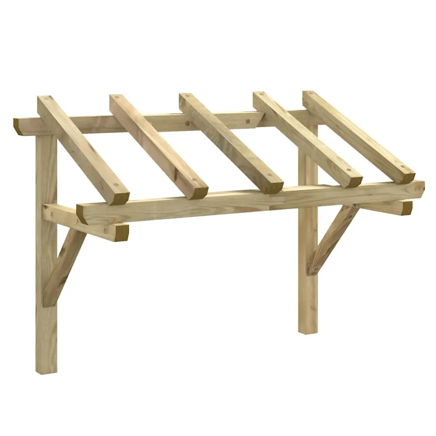 Auvent de porte 150x100x100 cm Bois de pin solide - 2