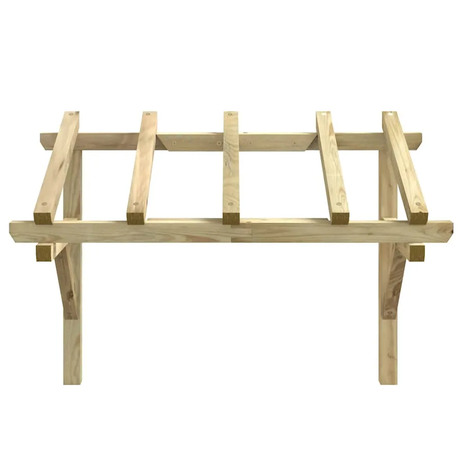Auvent de porte 150x100x100 cm Bois de pin solide - 3