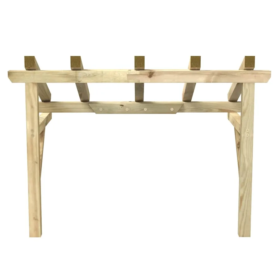 Auvent de porte 150x100x100 cm Bois de pin solide - 5