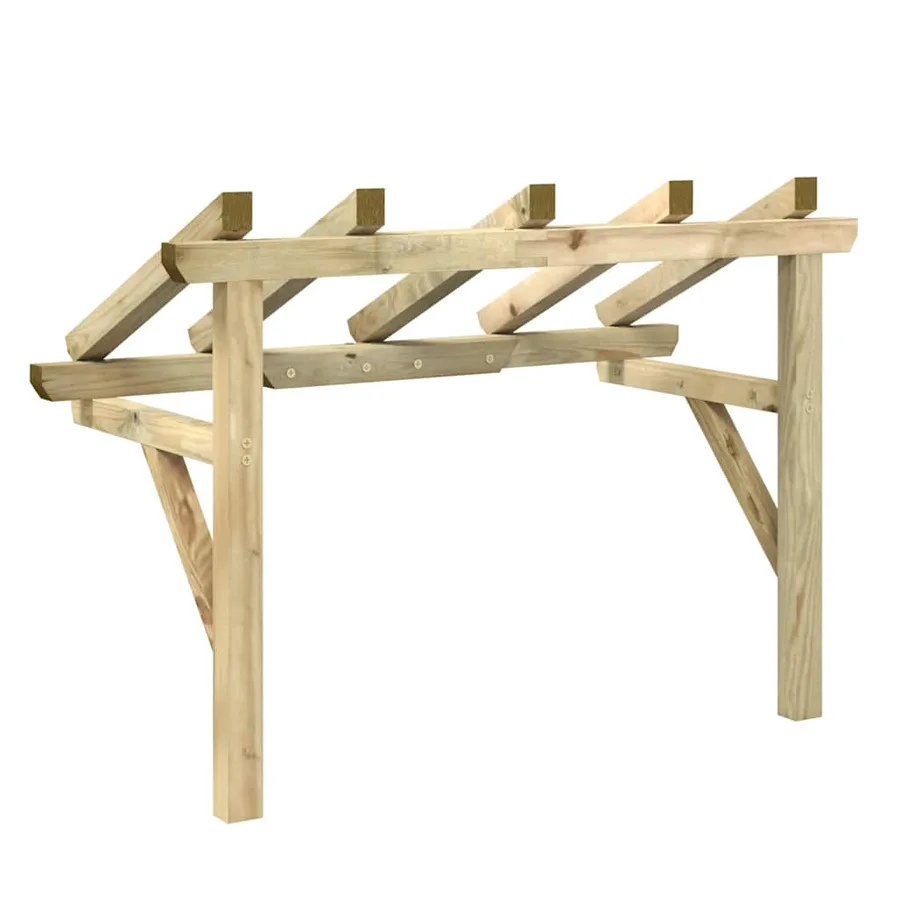 Auvent de porte 150x100x100 cm Bois de pin solide - 6