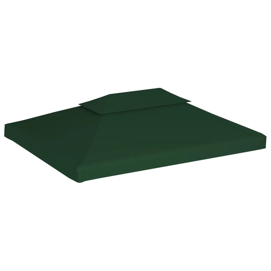 Recouvrement de remplacement d'auvent 310 g/m² 3 x 4 m Vert - 2