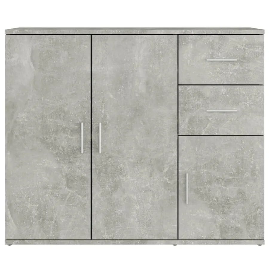 Buffet Gris béton 91x29,5x75 cm Bois d'ingénierie - 6