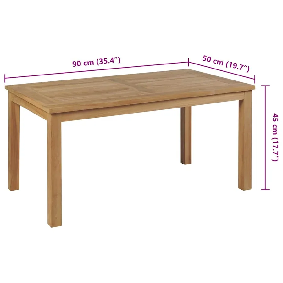 Table basse Teck 90x50x45 cm - 6
