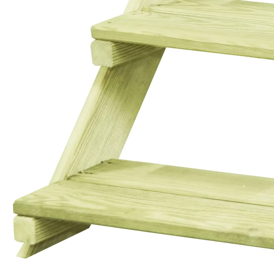 Support de jardinière 80x80x80 cm Bois de pin imprégné - 5