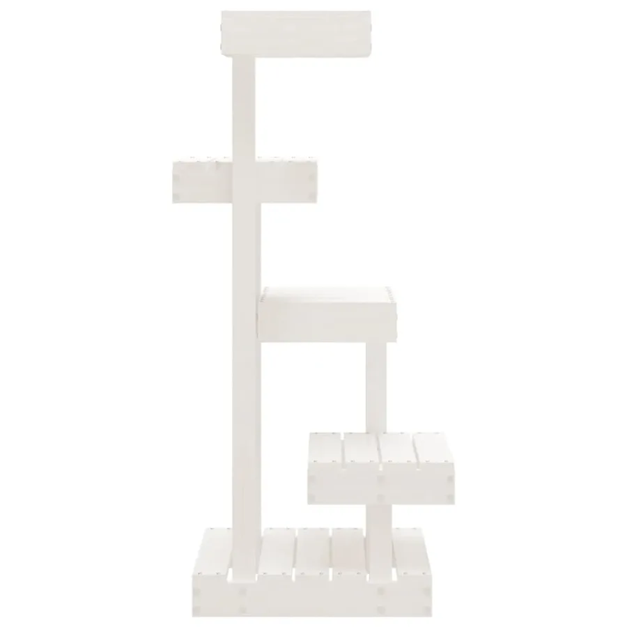 Arbre à chat Blanc 45,5x49x103 cm Bois de pin massif - 5