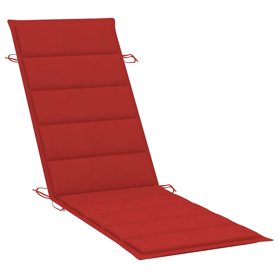Chaise longue avec coussin Gris Bois d'acacia solide - 10