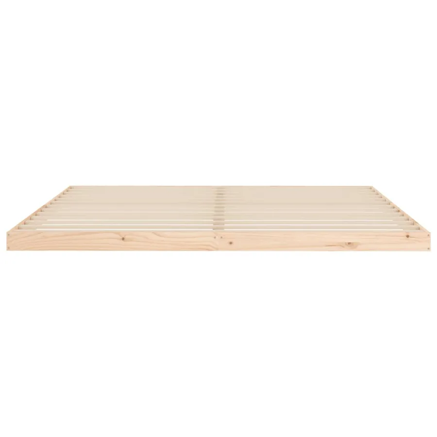 Cadre de lit sans matelas 200x200 cm bois massif de pin - 5