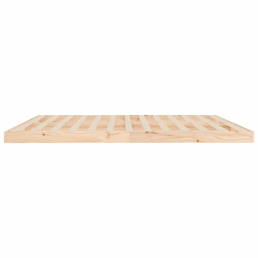 Cadre de lit sans matelas 200x200 cm bois massif de pin - 6