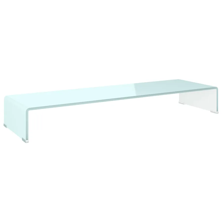 Meuble TV/Support pour moniteur 100x30x13 cm verre vert - 2