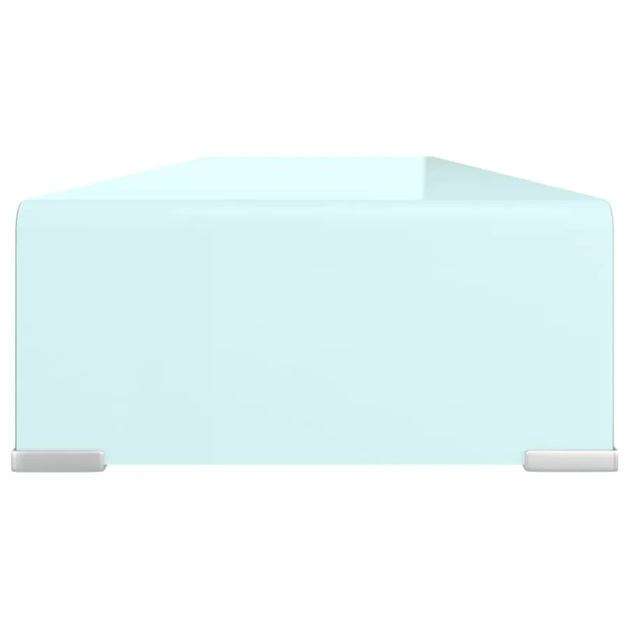 Meuble TV/Support pour moniteur 100x30x13 cm verre vert - 4