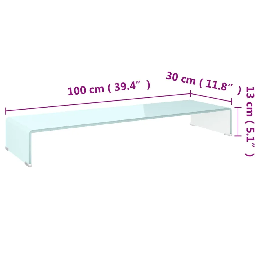 Meuble TV/Support pour moniteur 100x30x13 cm verre vert - 6