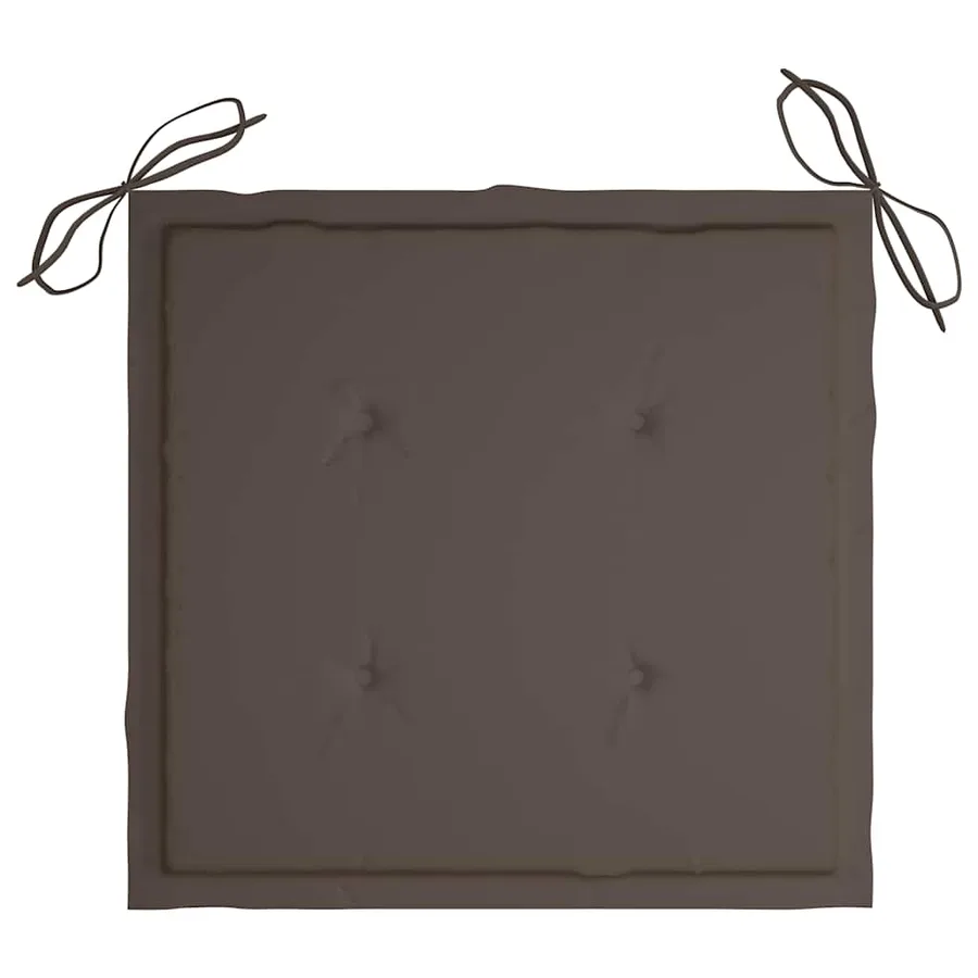 Ensemble à manger d'extérieur pliable avec coussin 3 pcs Teck - 8