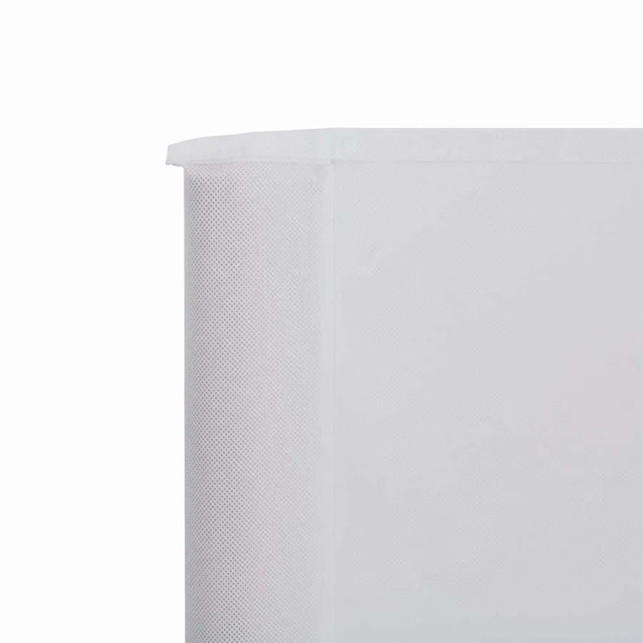 Paravent 6 panneaux Tissu 800 x 120 cm Blanc sable - 4