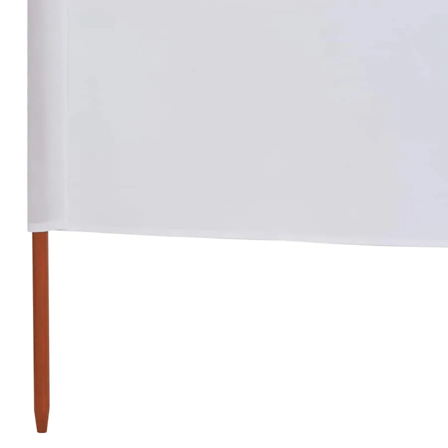 Paravent 6 panneaux Tissu 800 x 120 cm Blanc sable - 5