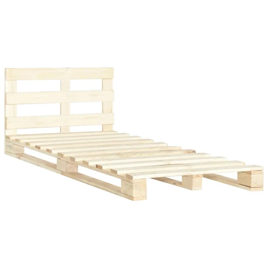 Cadre de lit de palette sans matelas bois pin massif 120x200 cm - 2