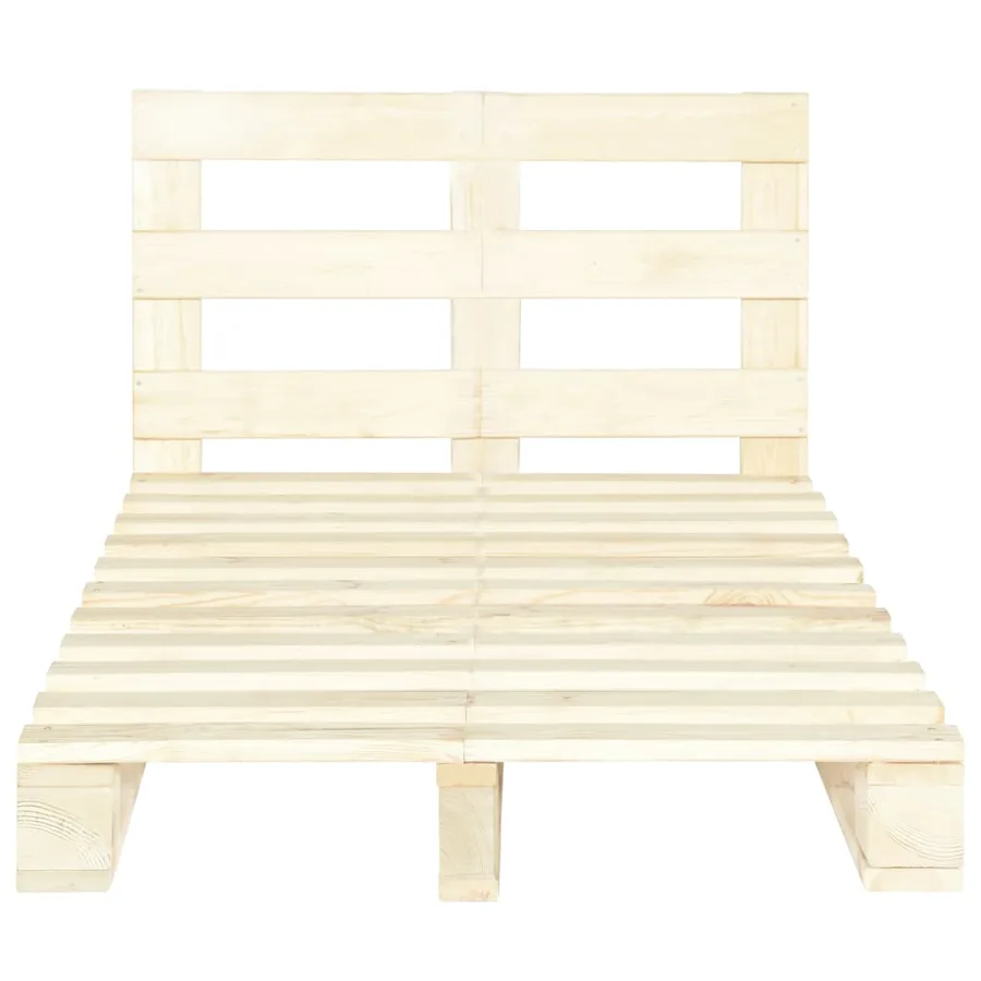 Cadre de lit de palette sans matelas bois pin massif 120x200 cm - 3