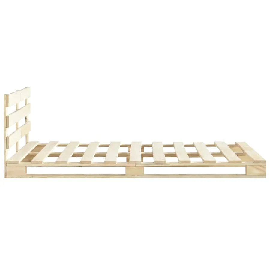 Cadre de lit de palette sans matelas bois pin massif 120x200 cm - 4