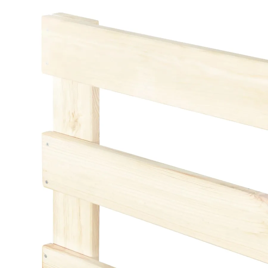 Cadre de lit de palette sans matelas bois pin massif 120x200 cm - 6